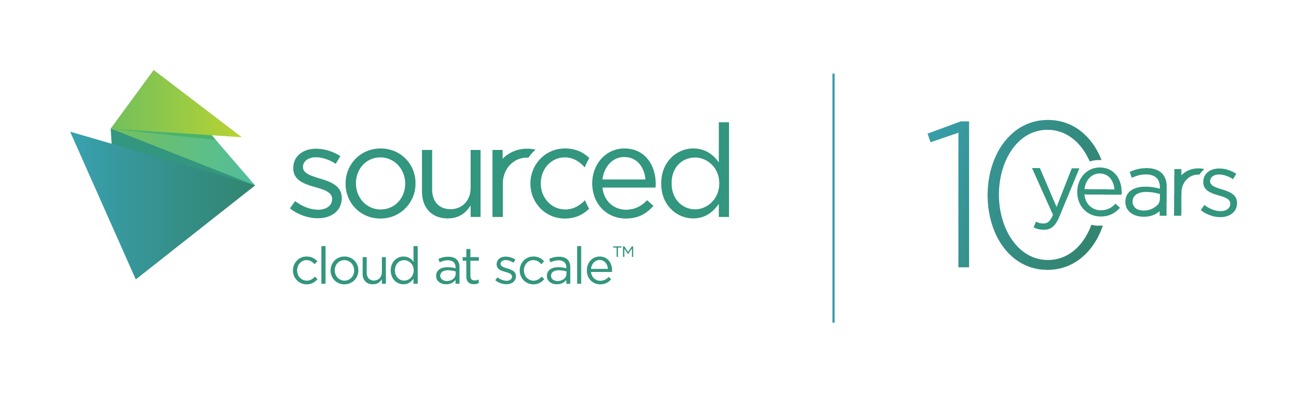 Sourced 10 years logo